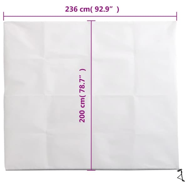 Fiberdukar med blixtlås 10 st 70 g/m² 2,36x2 m