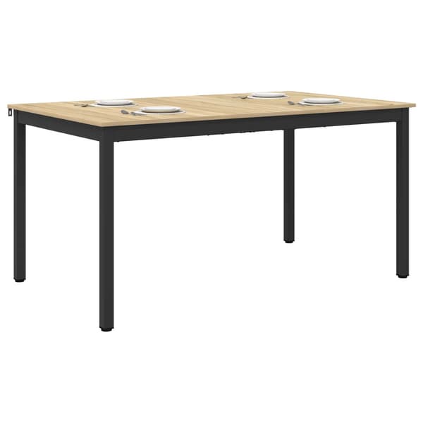 Matbord 150 x 90 x 75 cm Konstruerat trä Sonoma-ek Rektangulär