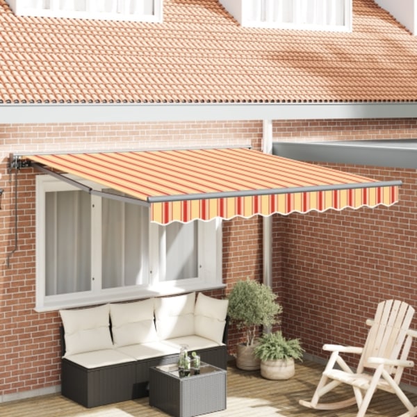 Automatisk Utdragbar Markis Gul och Orange 300x250 cm