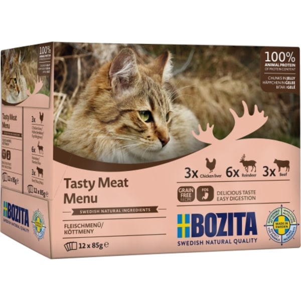 Tasty Meat Menu In Jelly Våtfoder För Katt 12x85g