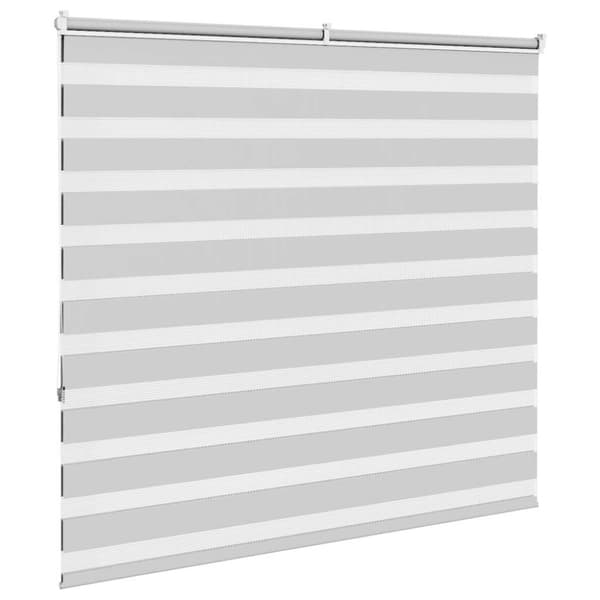 Rullgardin zebra ljusgrå 155x150 cm tyg bredd 150,9cm polyester