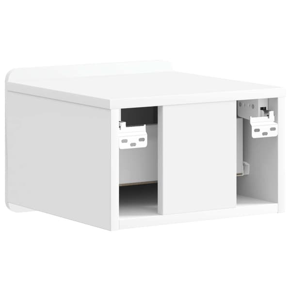 Väggmonterat Sängbord 2 pcs Vit högglans 33 x 34,5 x 24 cm