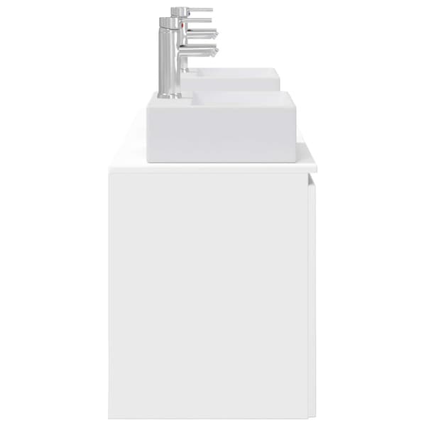 Badrumsskåpsset 3 st Vit 49,5 x 41 x 62,5 cm Konstruerat trä