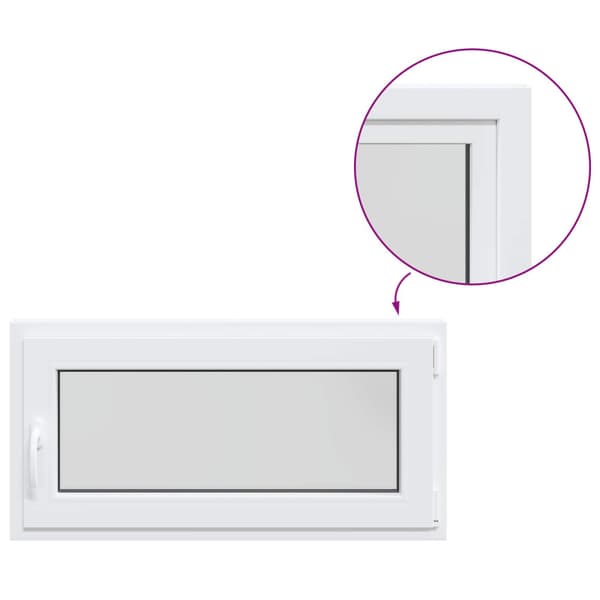Källarfönster RISOR 50 x 55 cm PVC och glas