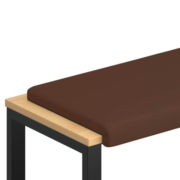 Bänk kudde Konstläder Brun Djup 35 cm