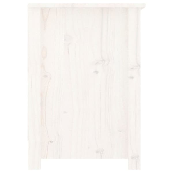 Tv-bänk vit 103x36,5x52 cm massiv furu