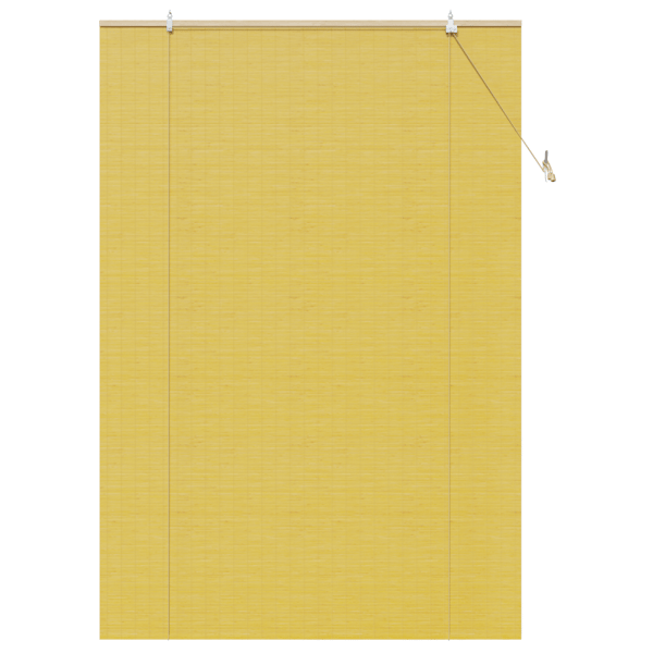 Rullgardin med gardiner Gul 150 x 220 cm Bambu
