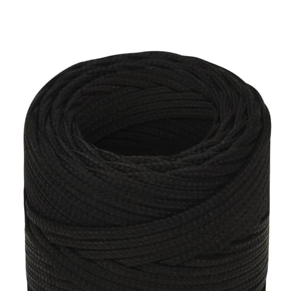 Rep svart 2 mm 100 m polyester