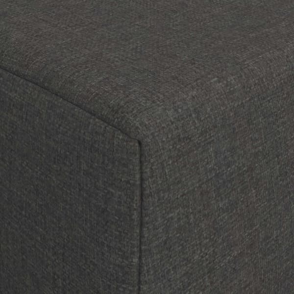 Fällbar Soffbed Mörkgrå 200 x 70 x 15 cm Tyg