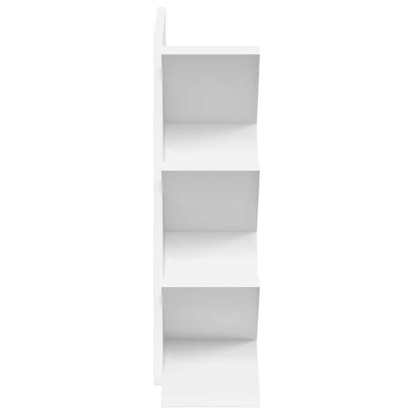 Trä Bokhylla 4-Plan 30 x 18 x 60 cm Konstruerat trä Vit
