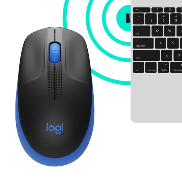 Logitech M190 - mus - blå