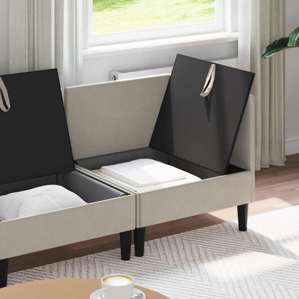Möbelset för vardagsrummet 4 pcs Havre Tyg