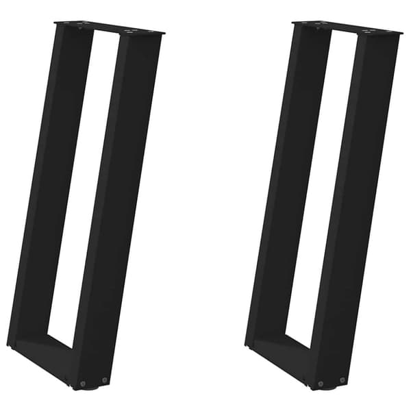 Konsolbordsben U-formade 2 st svarta 28x(72-73) cm stål
