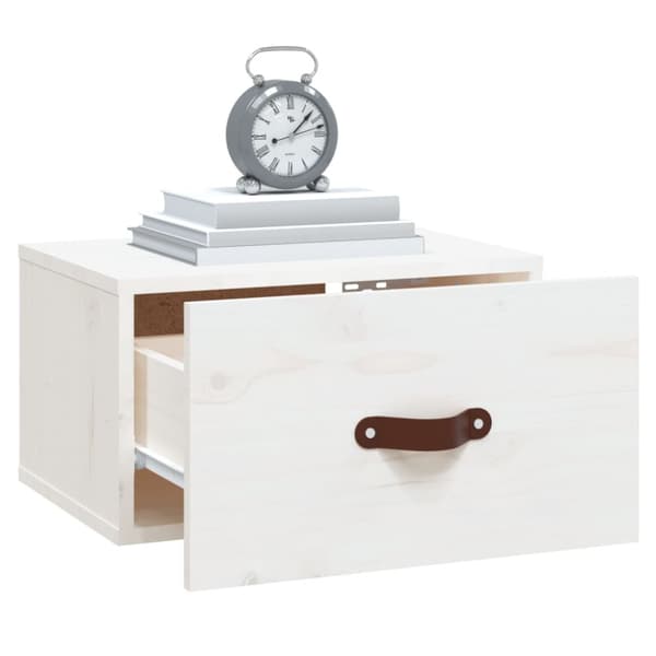 Väggmonterade sängbord vit 40x29,5x22 cm