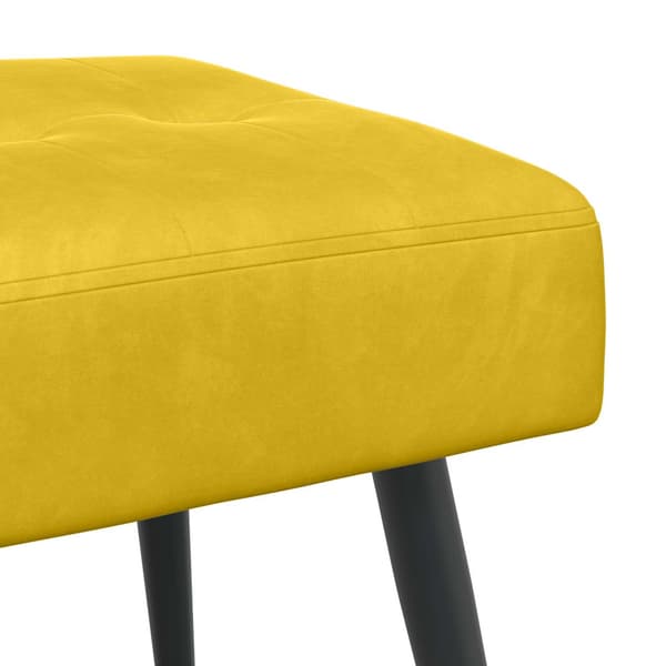 Bänk med knappar Gul 80 x 40 x 46 cm Sammet