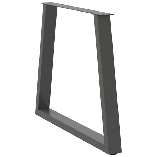 Matbordsben V-formade 2 st antracit 80x(72-73,3) cm stål