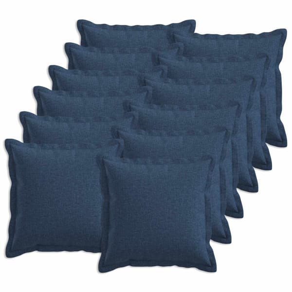 Kudde med kudde HOUTEN 12 st Blå Faux Linne
