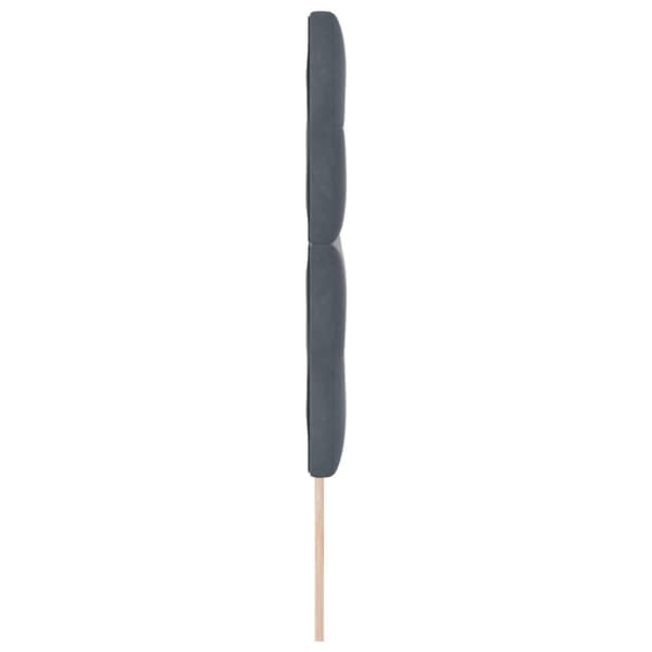 LED huvuddyna med LED-ljusslingor Grå 144 cm Sammet