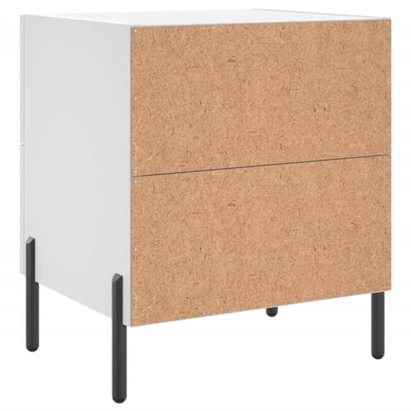 Sängbord vit 40x35x47,5 cm konstruerat trä