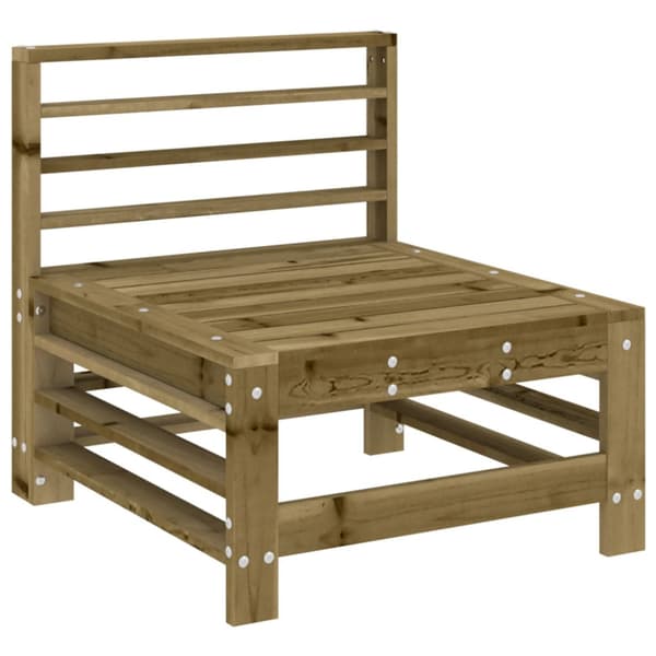 Loungegrupp med dynor 7 delar impregnerad furu