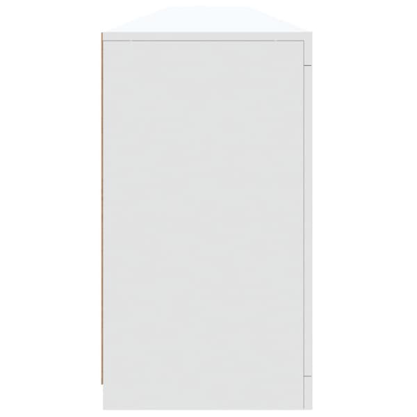 Skänk med LED-belysning vit 283x37x67 cm