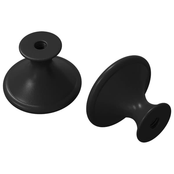 Handtag 2 pcs Svart Ø30 mm Aluminium
