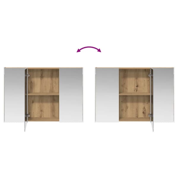 Badrumsmöbelset 4 pcs Artisan-ek Konstruerat trä och glas
