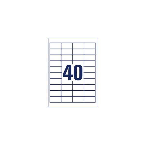 Etikett AVERY 48,5x25,4mm 4000/fp