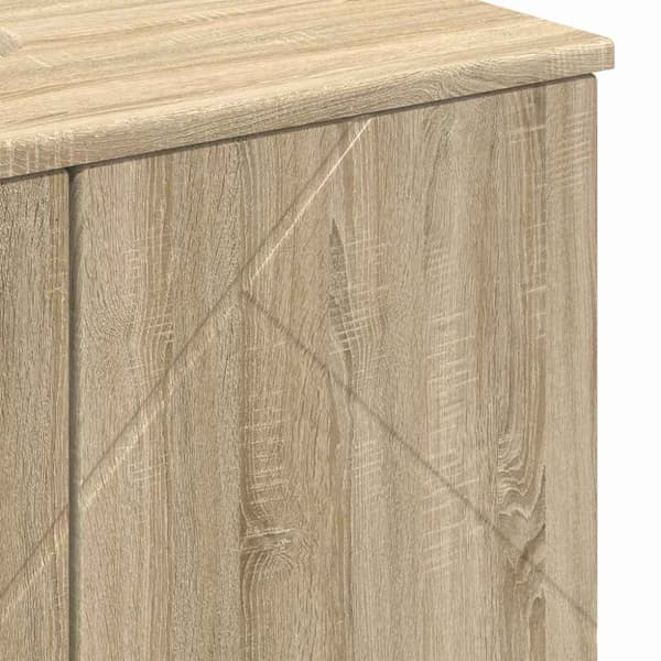 Badrumsmöbelset 3 pcs Sonoma-ek Konstruerat trä & Metall
