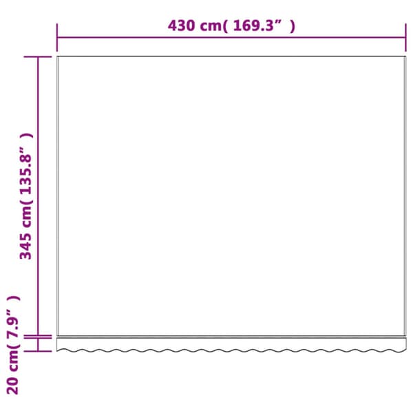 Ersättningstyg för markis röd och vit 4,5x3,5 m polyester