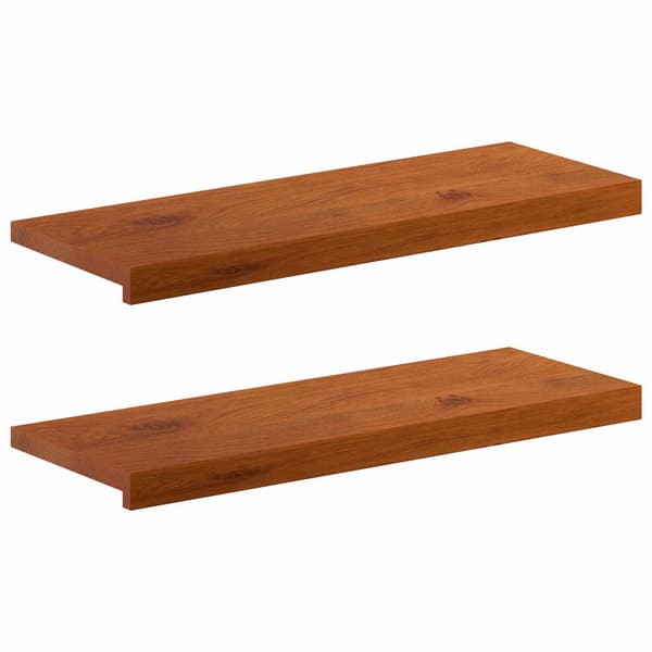 Trappsteg 2 st 80 x 25 x 2 cm Brun Massivt Ekträ