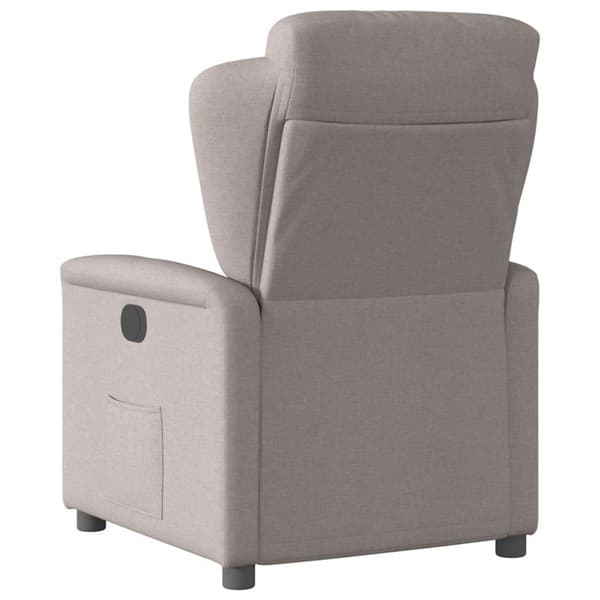 Elektrisk reclinerfåtölj taupe tyg
