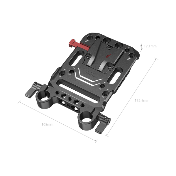 SmallRig 3016 Battery Plate V-Mount w Rod Clamp