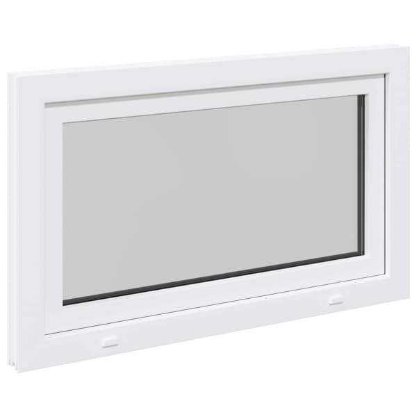 Källarfönster RISOR Vit 100 x 60 cm PVC och glas