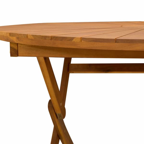 Hopfällbart trädgårdsbord Naturlig Ø110 x 75 cm
