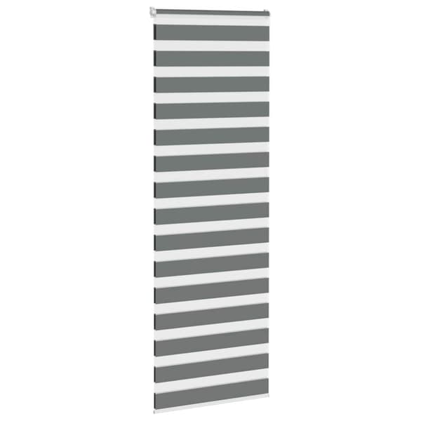 Rullgardin zebra mörkgrå 85x230 cm tyg bredd 80,9 cm polyester