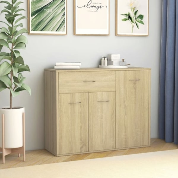 Skänk sonoma-ek 88x30x70 cm konstruerat trä