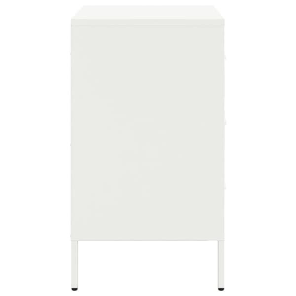 Sängbord 2 st vit 36x39x68 cm stål