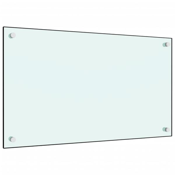 Stänkskydd 2 st vit 70x40 cm härdat glas