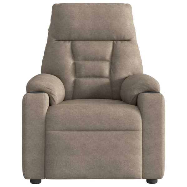 Elektrisk massagefåtölj taupe mikrofibertyg