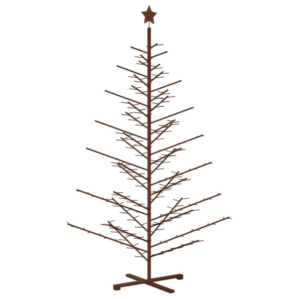 Träjulgran 240 cm Bambu och massiv furu Mörkbrun