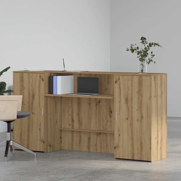 Receptionsdisk artisan ek 200x50x103,5 cm konstruerat trä
