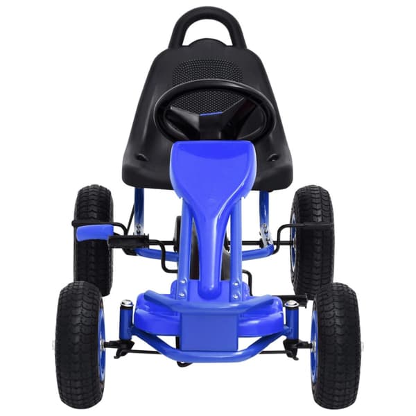 Pedaldriven gokart med luftfyllda däck blå