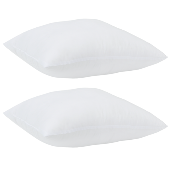 Kudde med kudde 2 pcs Vit 80 x 80 x 20 cm Polyester