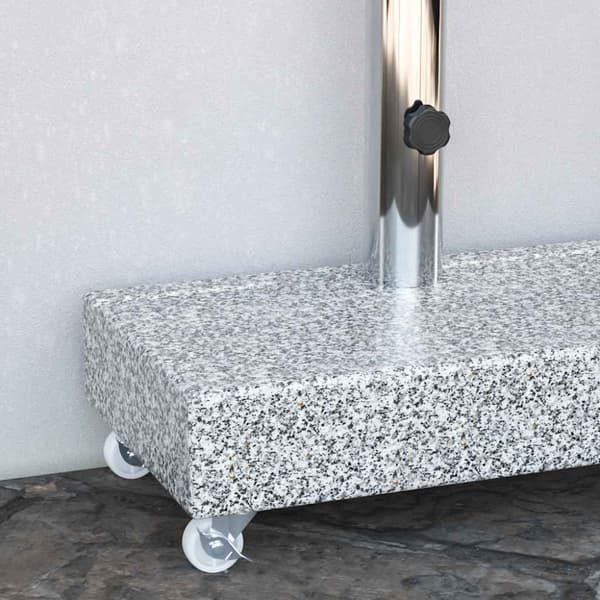Parasollfot ljusgrå 45x25x8,3 cm granit
