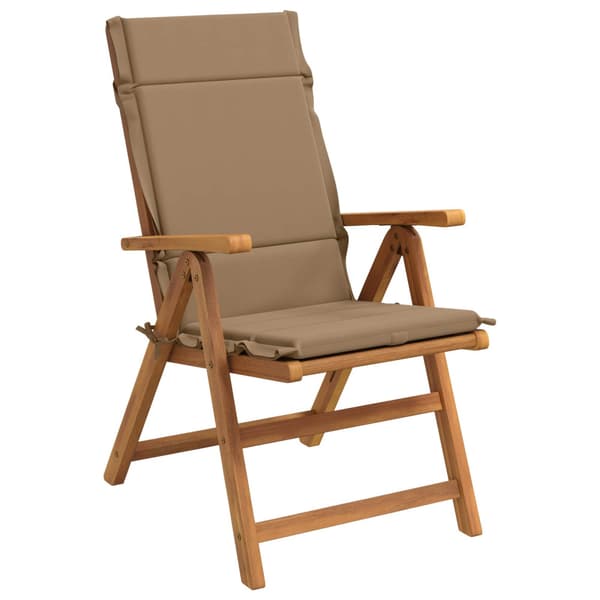 4-delade Höga Ryggstolsdynor GEMERT 4 st 100% Polyester Taupe