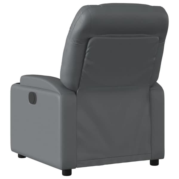Massagefåtölj grå konstläder