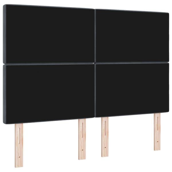 Huvudgavel Mörkgrå 144 cm Sammet
