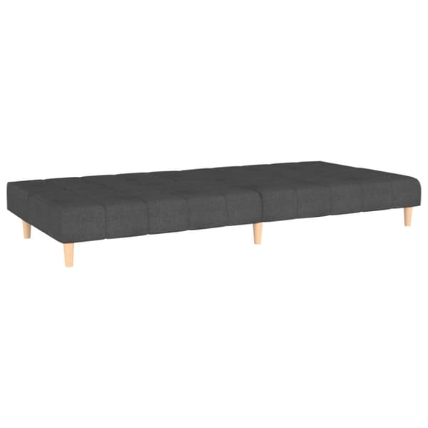 Bäddsoffa 2-sits mörkgrå tyg