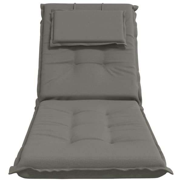 Solstol Kudde GEMERT 100% Polyester Grå 190 x 60 x 9 cm